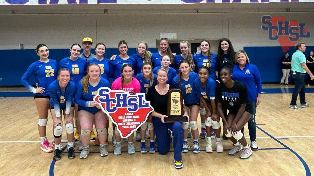 North Myrtle Beach won the 2024 Class 5A Division II girls volleyball championship on Nov. 16, 2024.