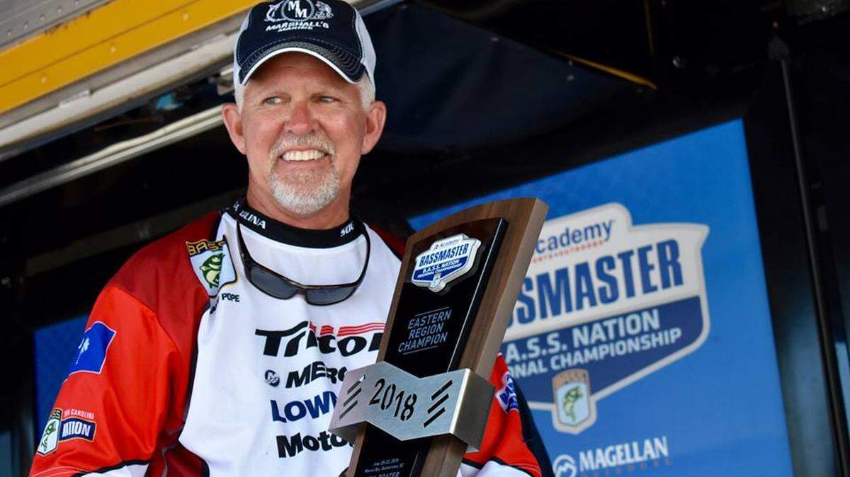 Gary Pope, Jr., of Georgetown won the non-boater division of the B.A.S.S. Nation Eastern Regional last weekend at the Carroll Ashmore Campbell Marine Complex in Georgetown.