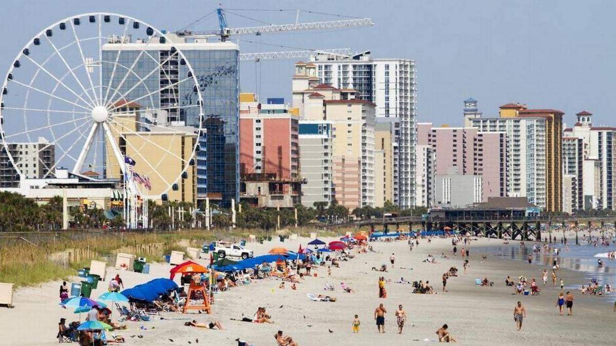 Grand Strand area landmarks are shown looking north from the Second Avenue Pier on Sept. 7, 2017.