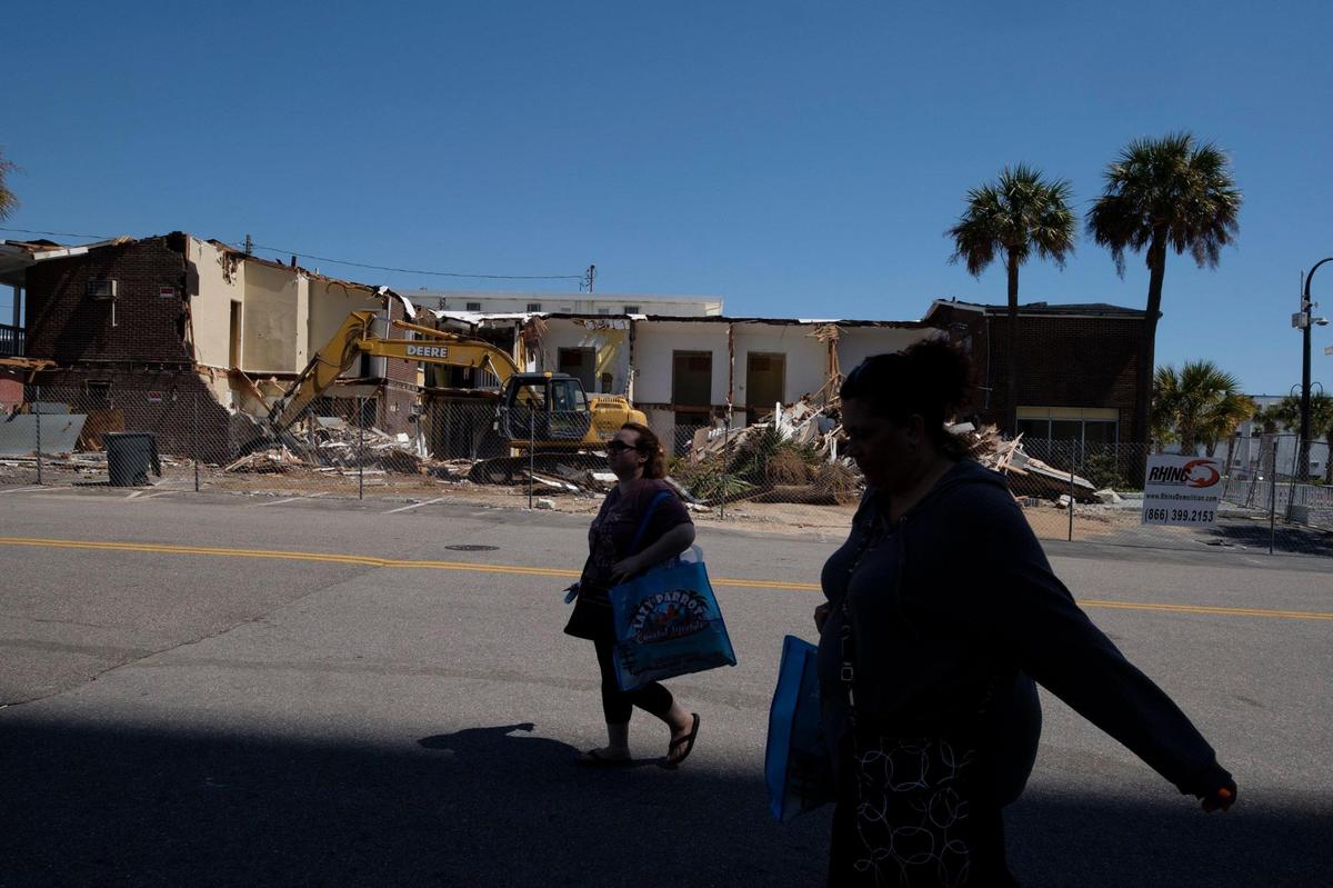 The Sea Nymph motel at 601 North Ocean Boulevard was demolished on Monday as part of a downtown redevelopment plan. The motel, built in the 1960s, had been the site of hundreds of complaints to the police in recent years. Myrtle Beach, S.C. April 11, 2022.