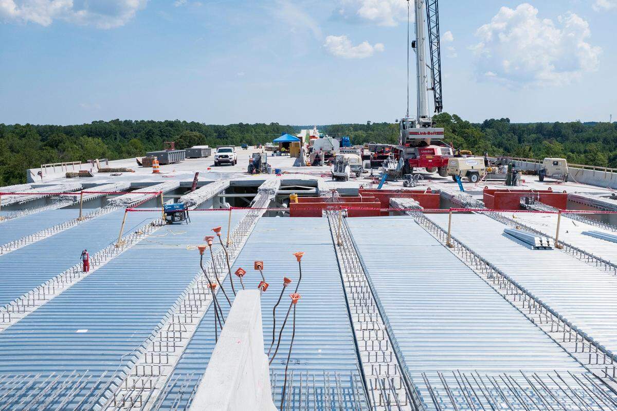 Contractors are having to remove the original deck of the S.C. 31 bridge over the Intracoastal Waterway near Socastee. The repair work has been the main delay in opening the southern expansion of the road. July 15, 2019.