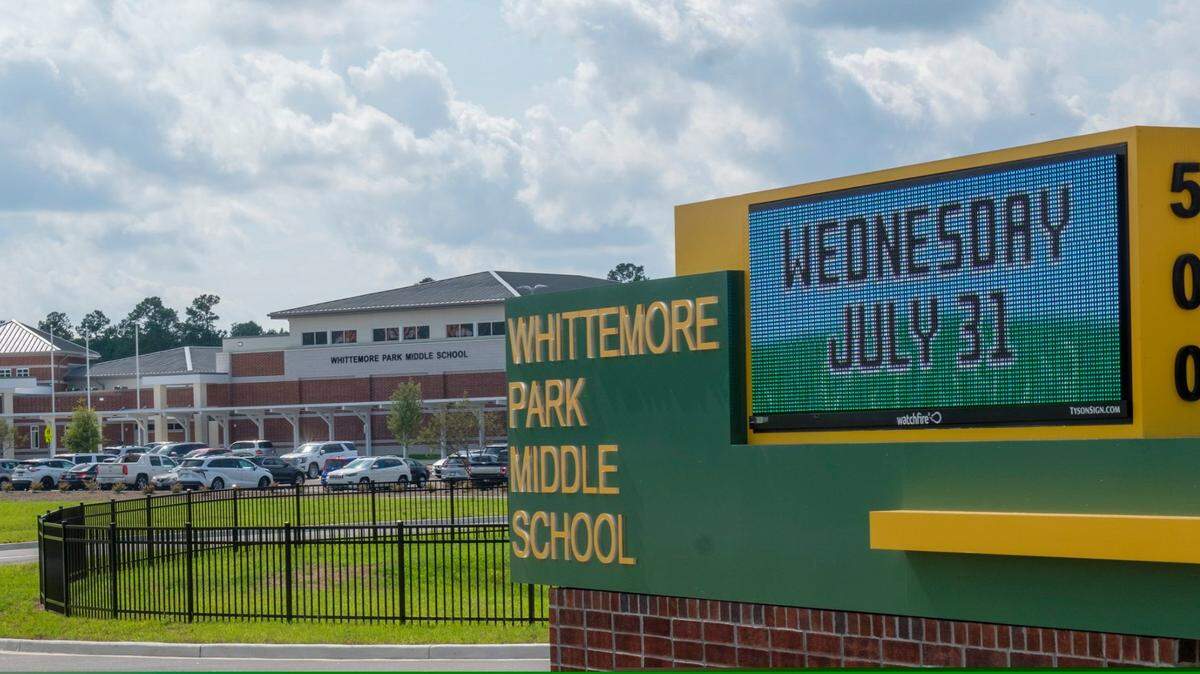 A ribbon cutting ceremony was held today for the new Whittemore Park Middle School in Conway, S.C.. July 31, 2024.