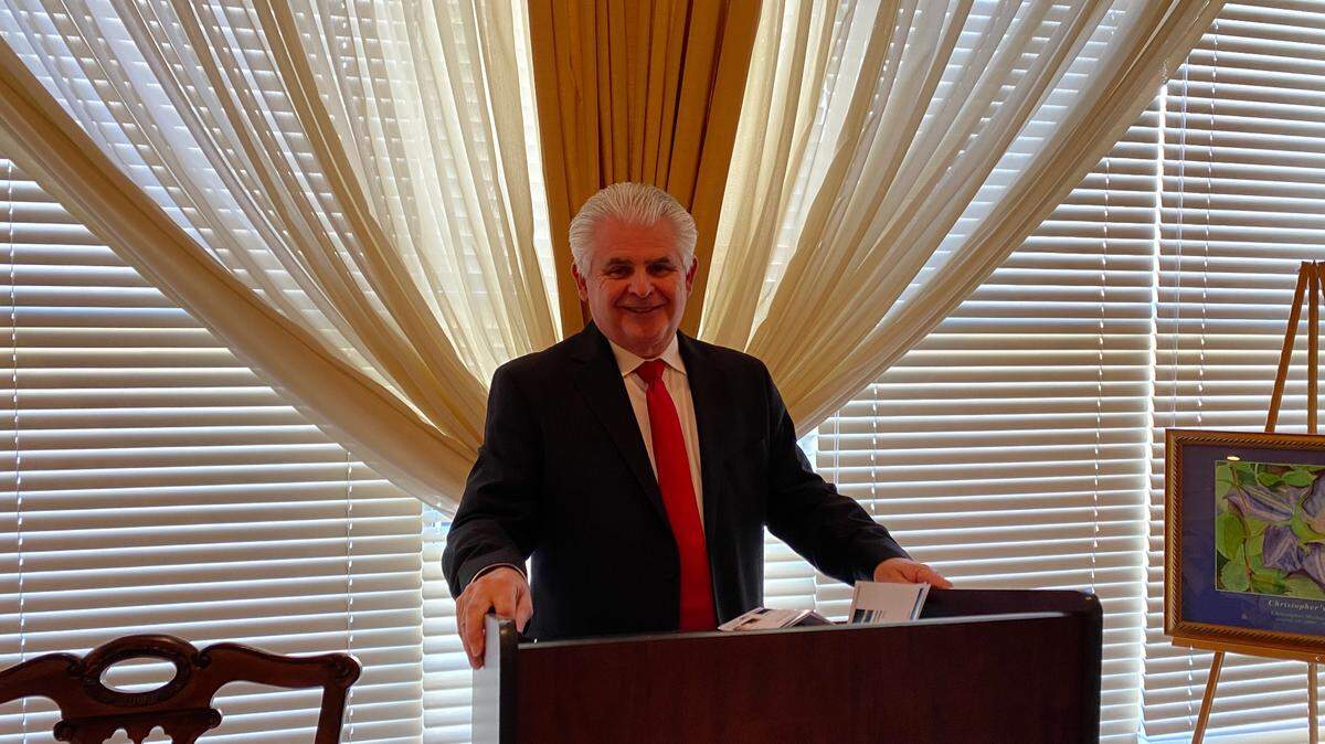 Ken Richardson, current chairman of the Horry County Board of Education, speaks at a press conference at Horry Georgetown Technical College Feb. 3 announcing his candidacy for the U.S. House of Representatives.