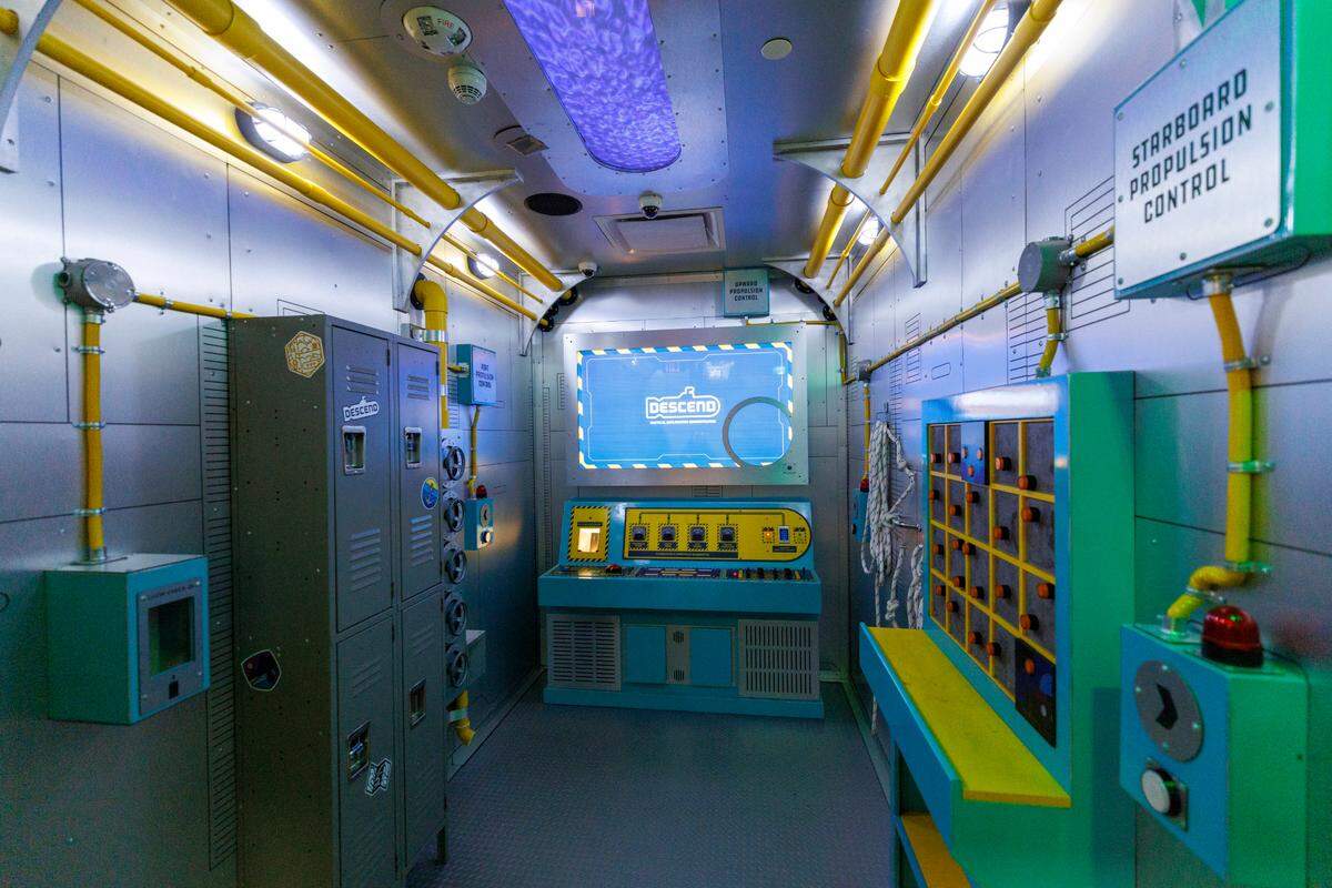 Inside “The Depths” room at The Escape Game. The Escape Game at Broadway at the Beach in Myrtle Beach, SC, host five different scenarios where players rush to solve puzzles and clues to escape their environment in less than an hour. Most players fail the challenge but enjoy the attempt. Thursday, March 27, 2025.