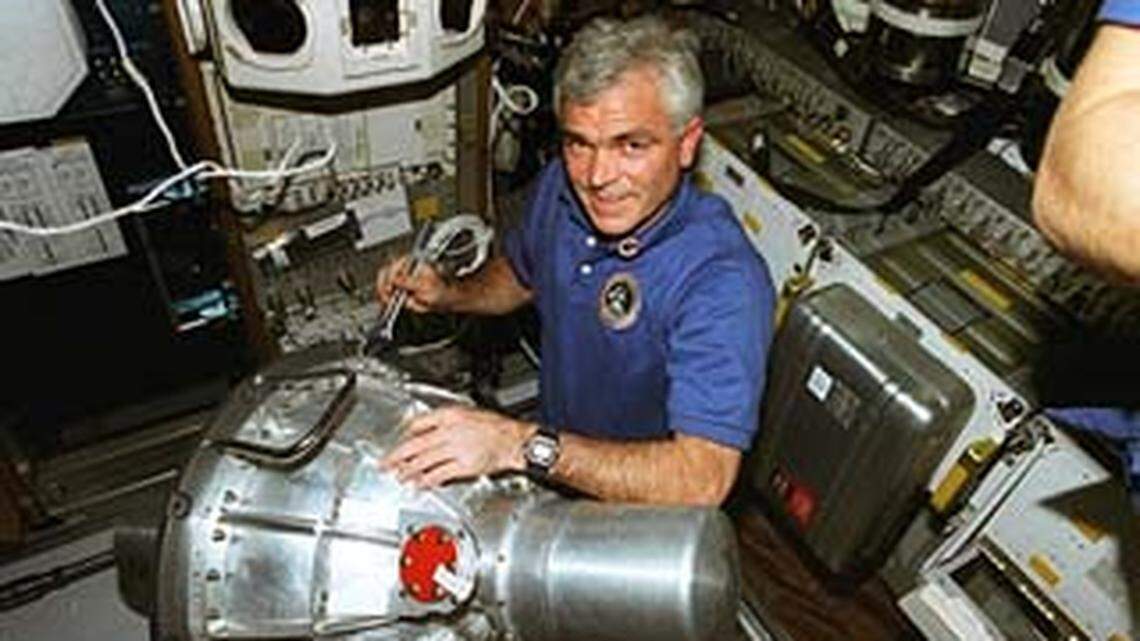 Michael “Rich” Clifford working on the Russian space station Mir during his final mission in 1996. The former astronaut, living in North Myrtle Beach, died Dec. 28, 2021 due to complications from Parkinson’s Disease.