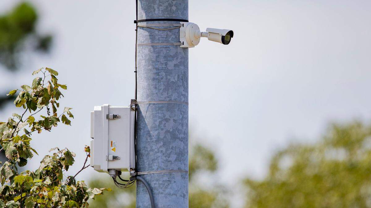 License plate readers and traffic cameras can be seen affixed to traffic light posts at the corner of Robert M. Grissom Parkway and 21st Avenue North Tuesday afternoon in Myrtle Beach.