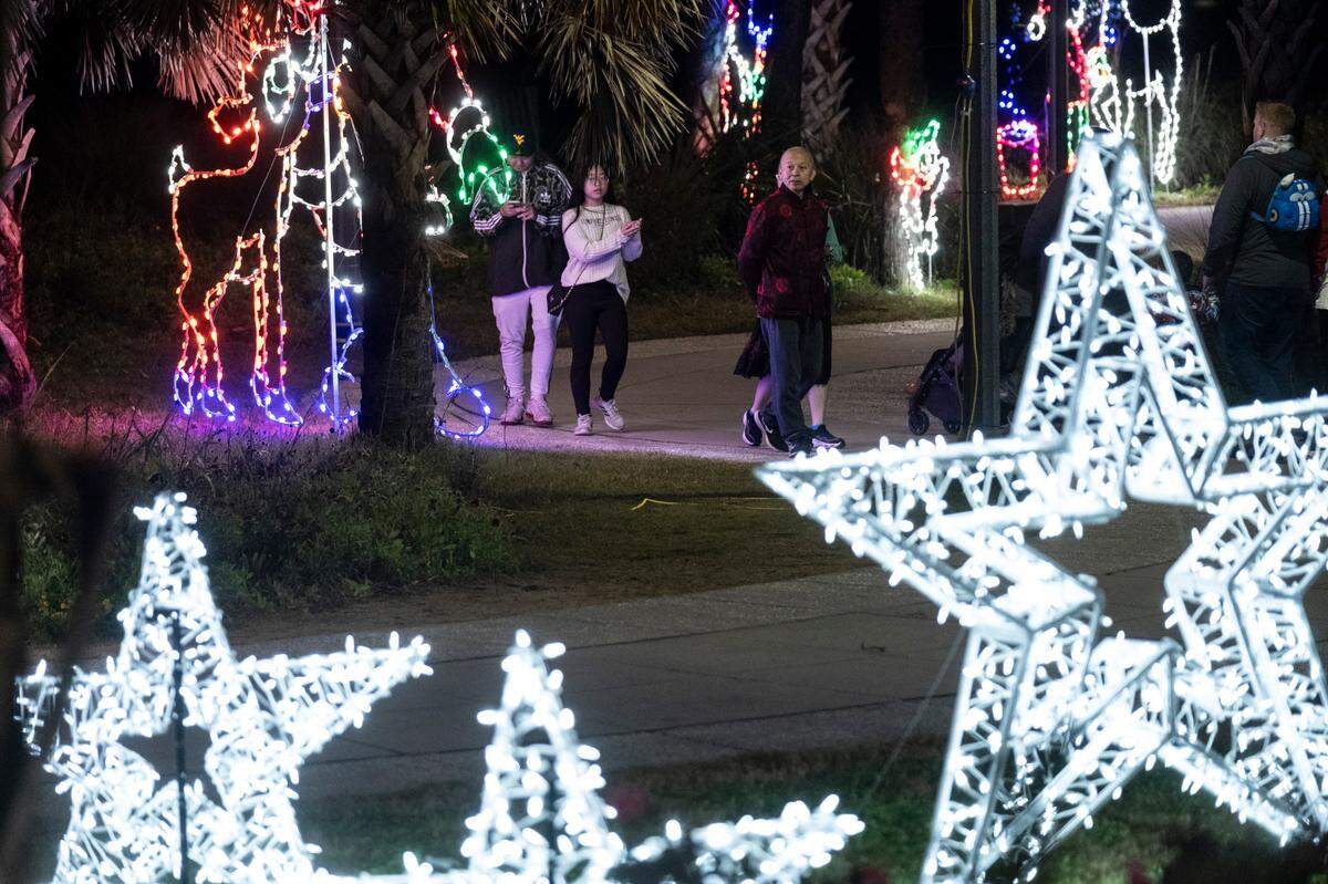 The Myrtle Beach boardwalk area is lined with lights and displays and is hosting a “Winter Wonderland at the Beach” with light displays, a Family Fun Zone and live entertainment. Towns around the Myrtle Beach area have begun decorating for the holidays with many festivities scheduled throughout Horry County, S.C. this season. November 25, 2022.