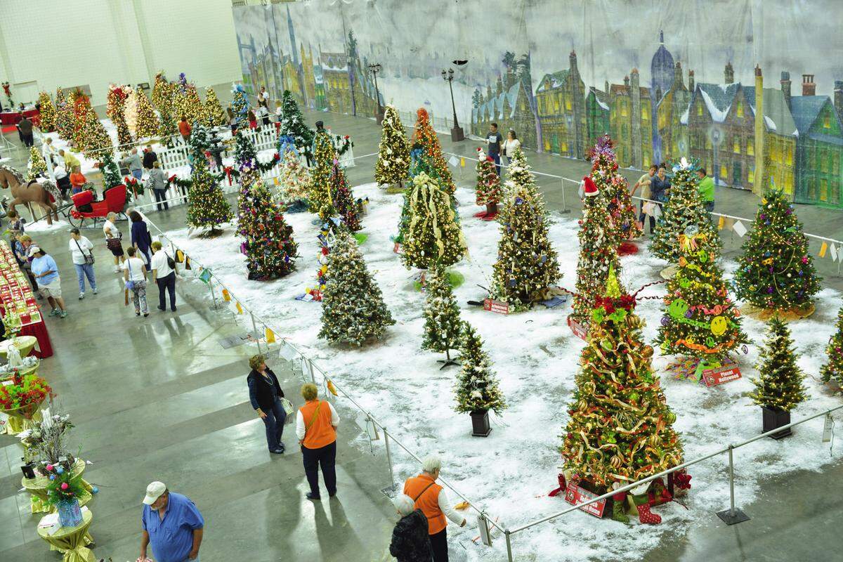 The Festival of Trees at the Dickens Christmas Show & Festivals. In 2020, the festival’s operator Leisure Time Unlimited took extra precautions to keep the event as safe as possible during the coronavirus pandemic.