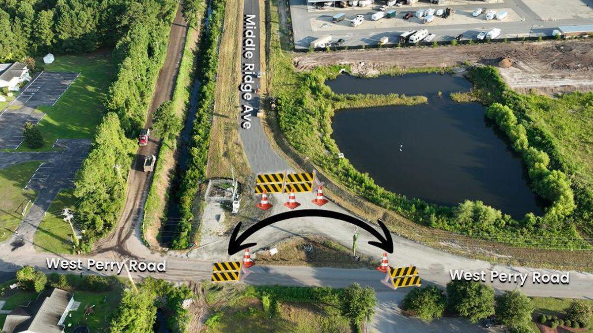 Horry County officials announced that traffic patterns would change on West Perry Road in the Carolina Forest area beginning Aug. 28.