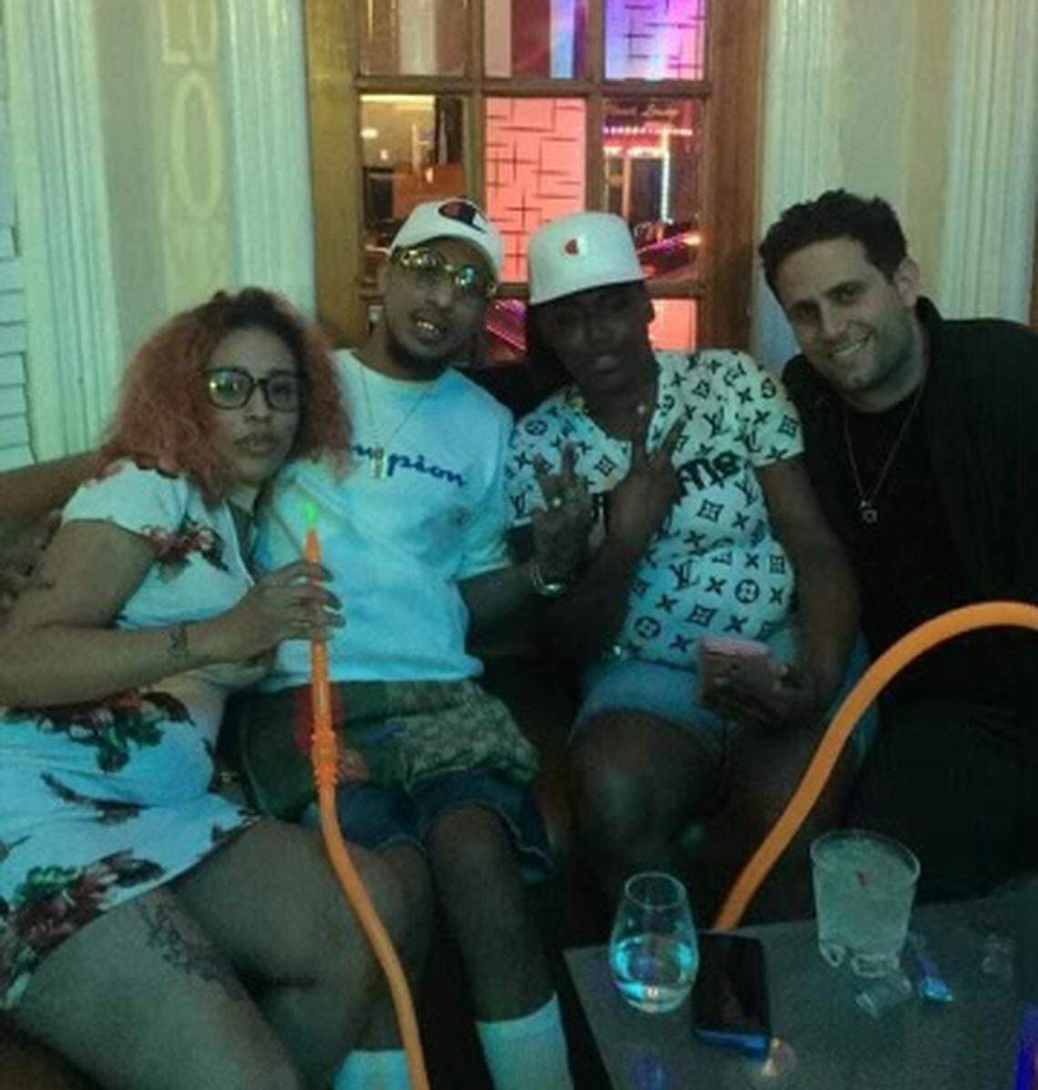 Ryan Blank (far right) paid to bring Arthur Badger Jr. (second from right) to Washington D.C. and “lavishly entertained” him as part of an effort to convince him to sell him his minor daughters’ structured settlement payments, worth millions, for pennies on the dollar.