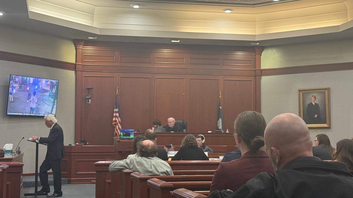 Courtroom 3B during the closing arguments for a murder trial in Conway, SC on Jan. 17, 2025.