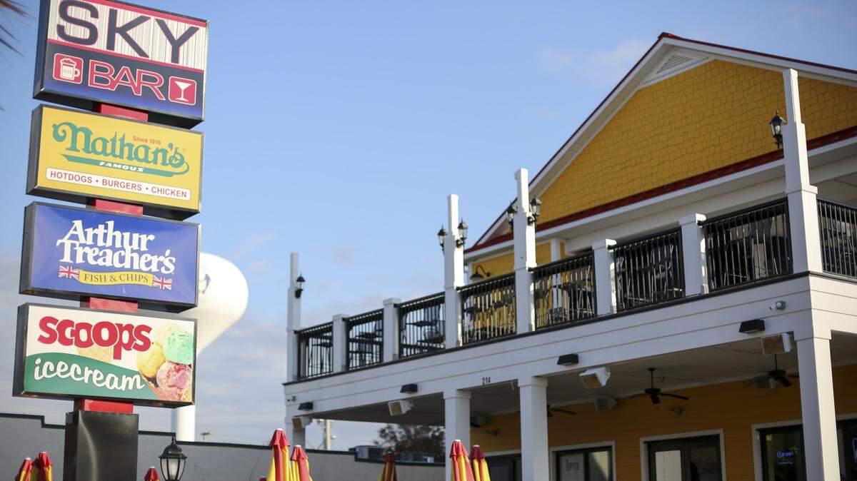 Sky Bar in North Myrtle Beach, SC. which houses Nathan's and Scoop Ice Cream