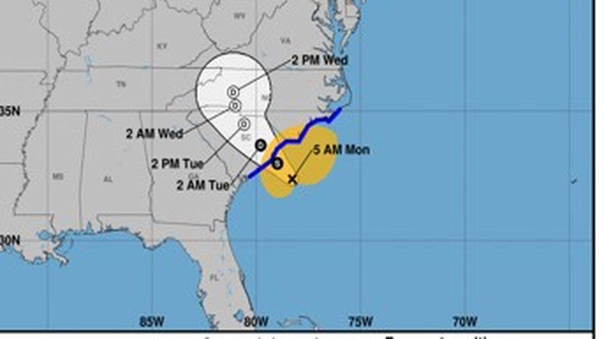 The Myrtle Beach area is under a tropical storm warning through Monday, Sept. 16, 2024, evening.