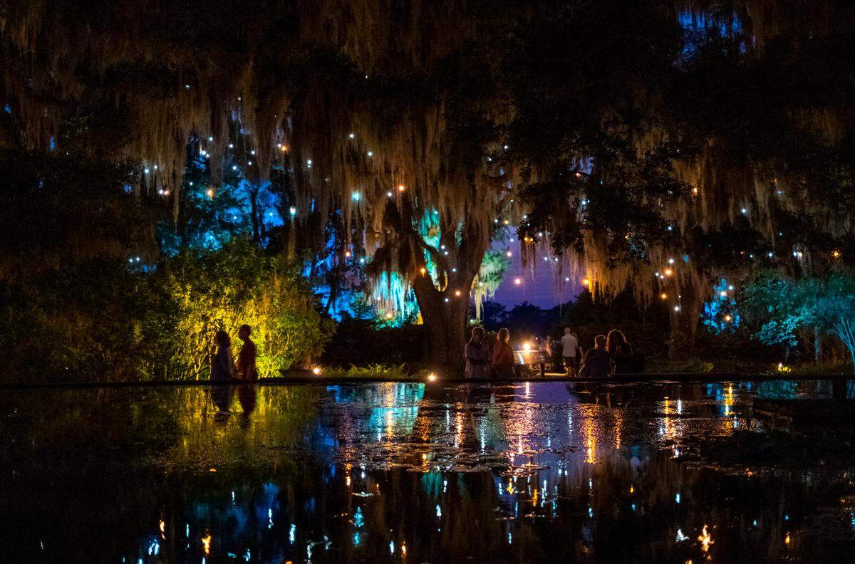 Brookgreen Gardens is holding it’s “Summer Light: Art by Night” events where visitors stroll the historic sculpture gardens under the glow of ten unique lighting installations. Live music is performed and food trucks offer local fare as the sun sets transforming the gardens. “Art by Night” is held on Wednesday and Saturdays from 6-10pm. Non-Member ticket prices are $25 for adults and $15 per child. May 18, 2022.