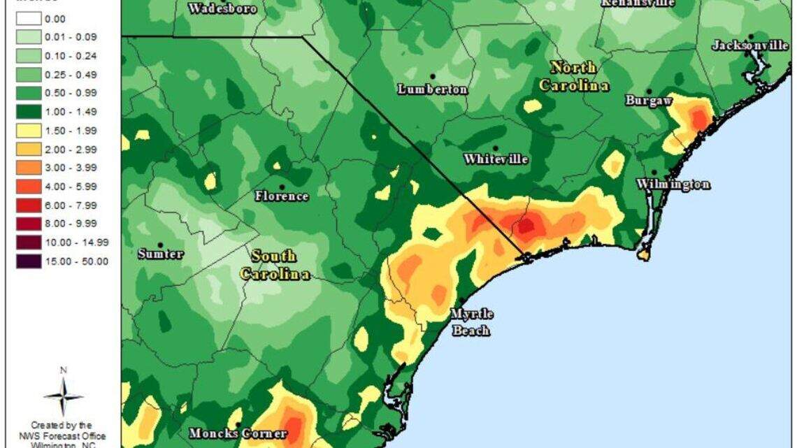 Parts of SC could see another couple inches of rain this week. When will we dry out?