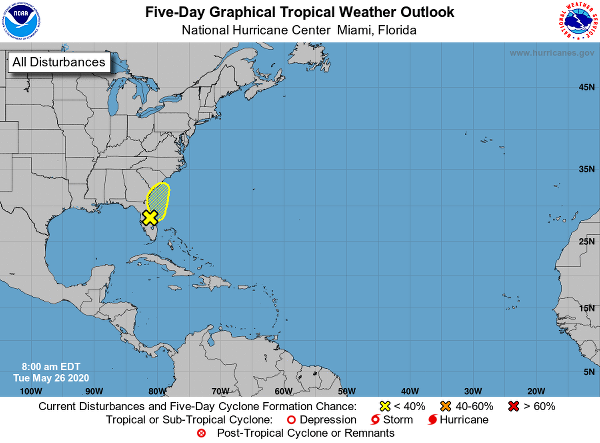 The storm is forecast to bring heavy rain and rough seas to the Southeast coast.