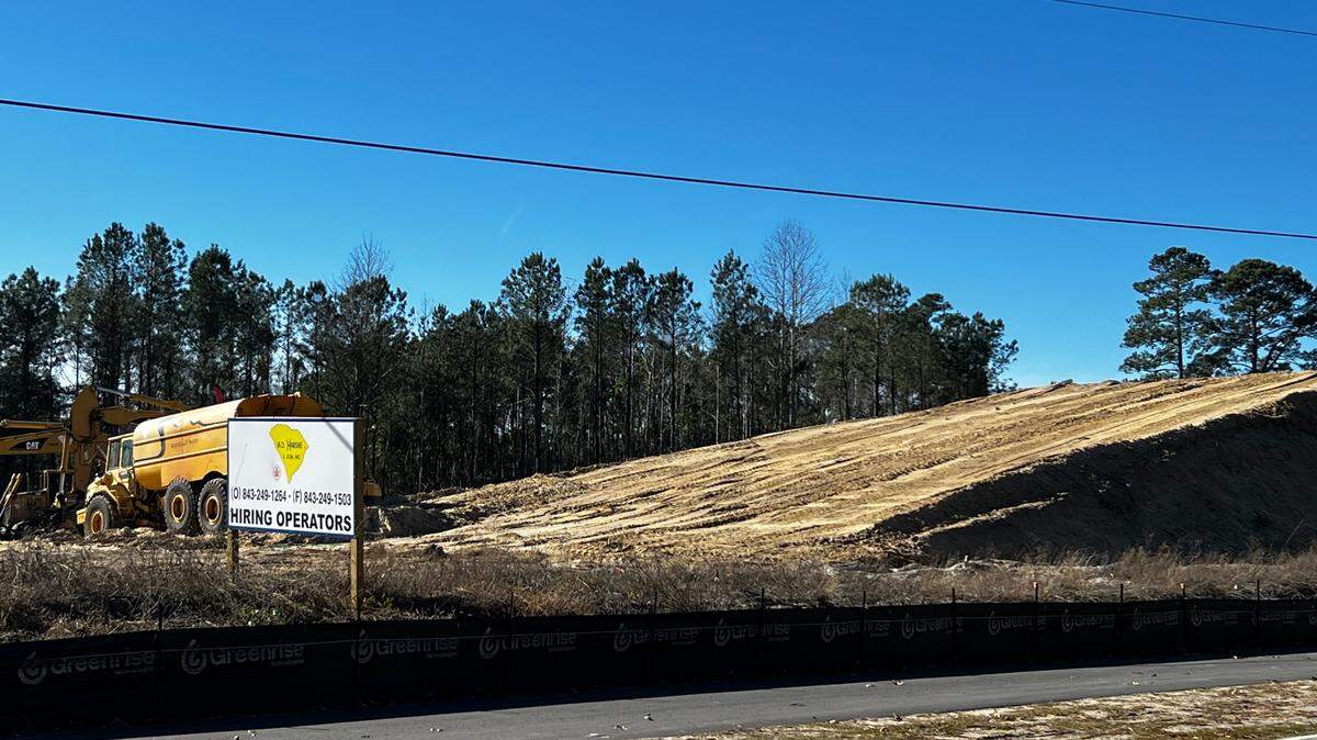 Heavy machinery works on property in North Myrtle Beach, SC