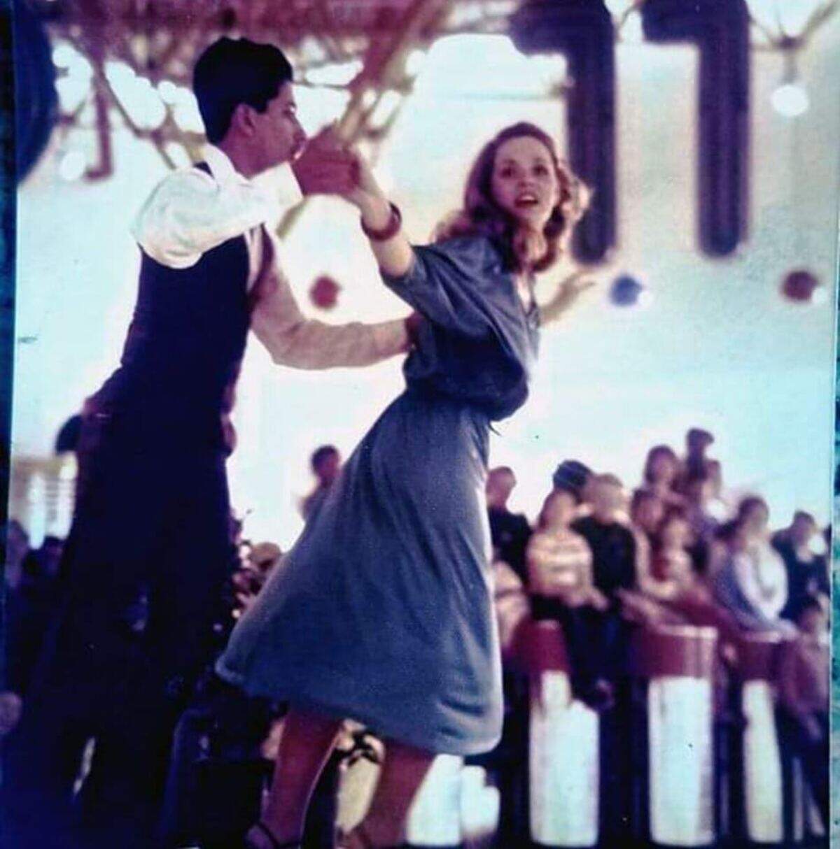 Bettie Olivieri dances with her husband Gerry Olivieri during a fashion show hosted by the Belk department store at the Myrtle Square Mall in 1979. The mall was demolished in 2006, but Olivieri still has the blue dress from the fashion show.