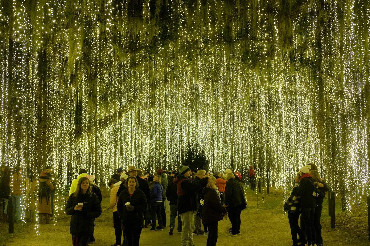 Brookgreen Gardens ‘Nights of a Thousand Candles’ is being held for the 25th Christmas season this year in Murrells Inlet, S.C. Dec. 3, 2024.