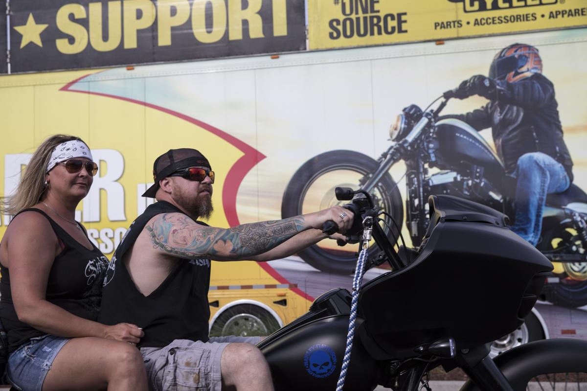 Bikers rumbled throughout North Myrtle Beach today visiting vendors at Barefoot Landing, the Harley Davidson store and many of the entertainment venues for Harley Week 2018. May 17, 2018.