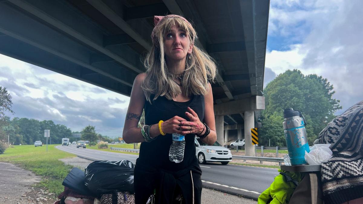 Samantha Gallo has been living homeless in the Murrells Inlet area for around five months. She said over the weekend police told her to clean up her spot underneath an overpass or she faced a $500 fine. On social media Murrells Inlet residents said they’ve been asking police to clean the area.Sept. 23, 2024.