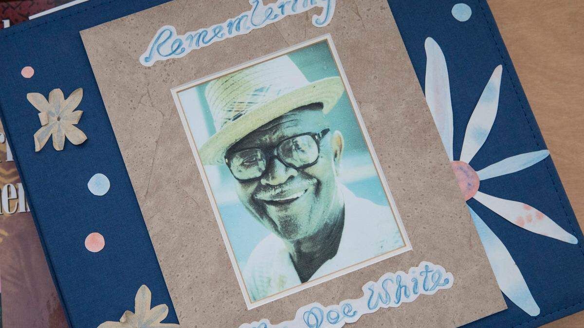 The Myrtle Beach Colored School Musuem has a scrapbook, statues, photographs and other artful tributes to Mr. Joe White, a long term resident of Myrtle Beach who worked as a “shoe stylist” and rode his bike up 10th Avenue to work at Woody’s Barber Shop. Friday, Nov. 11, 2017.
