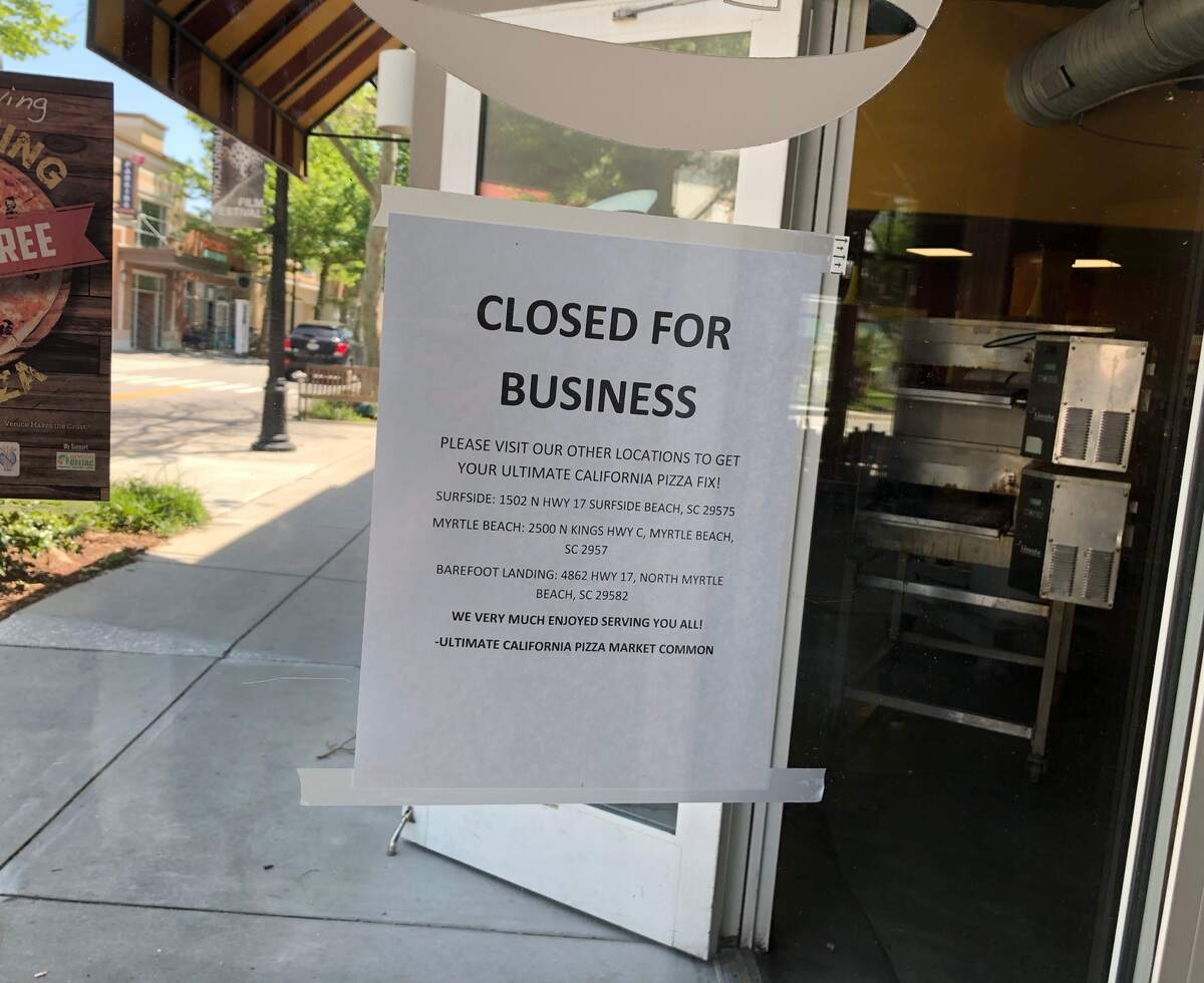 Ultimate California Pizza in Market Common closed on Monday. Opened in 2008, this location was one of the original businesses in the district.