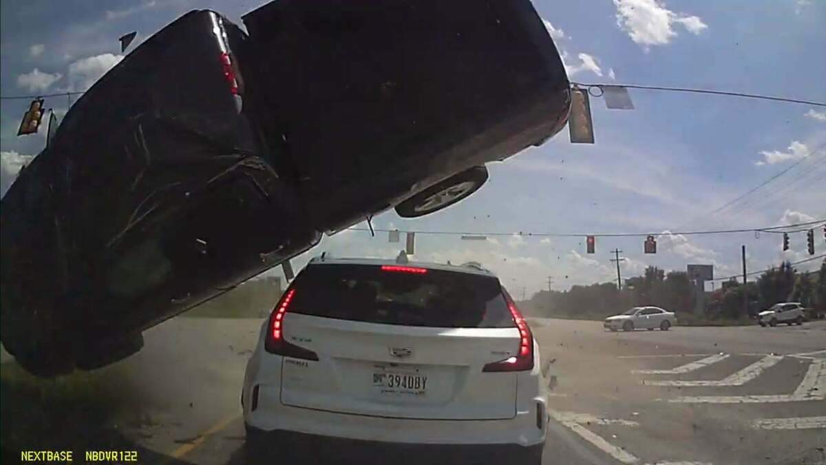 The owner of Little Bites Kitchen was involved in a five-vehicle crash in Surfside Beach, SC. One of the vehicles flipped, sending it flying over her car.