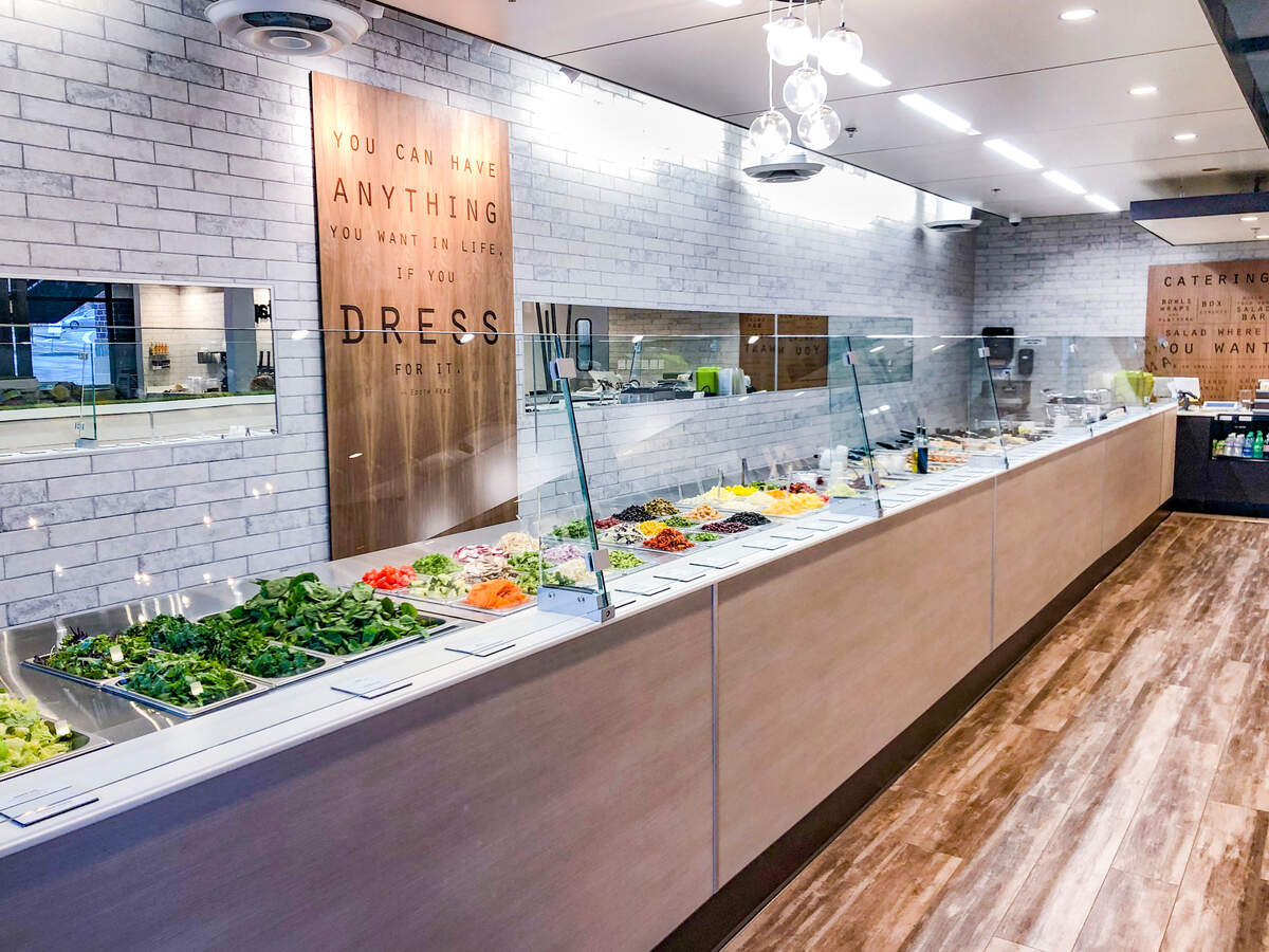 Salata diners can customize salads and wraps with dozens of toppings.