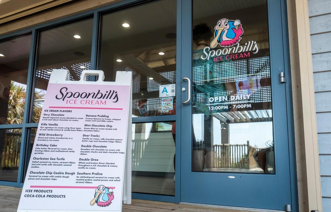 Spoonbills Ice Cream, named for the rosette spoonbills that frequent the marsh, opened at Huntington Beach State Park. The ice cream shop is located at the South beach access of the park. July 3, 2023. July 3, 2023.