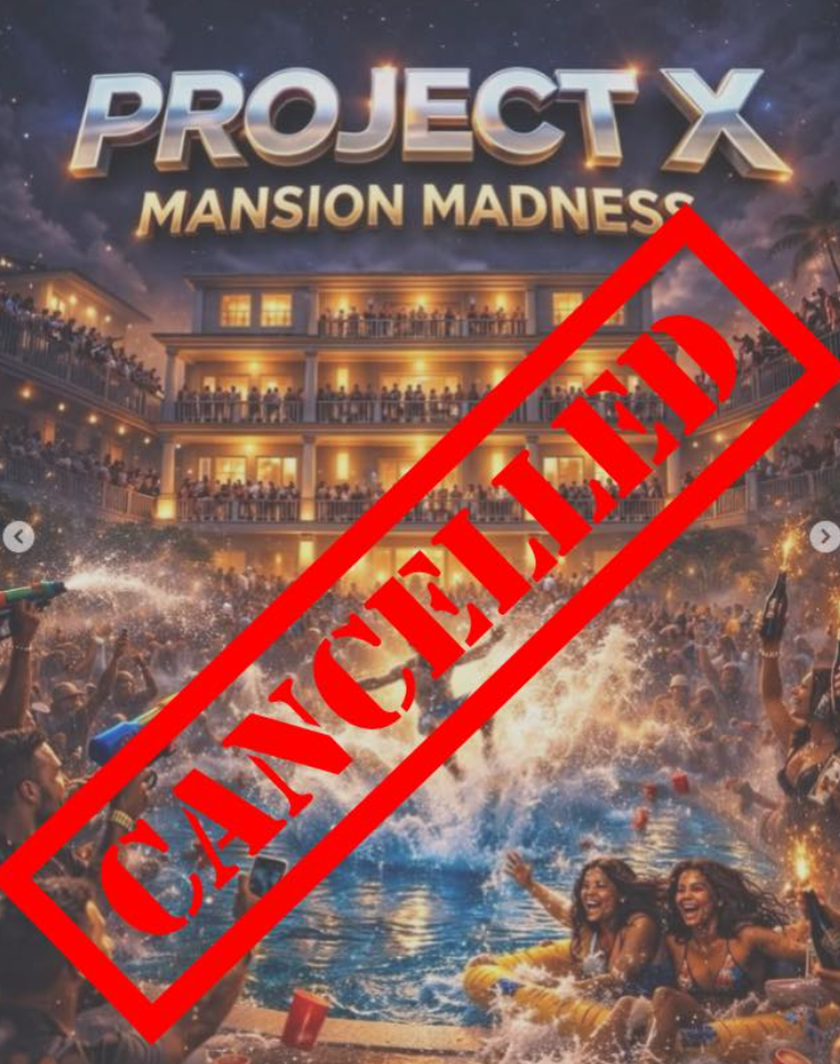 A screenshot from the Myrtle Beach Police Department’s Facebook page shows a promotion for a party police preemptively “canceled.”