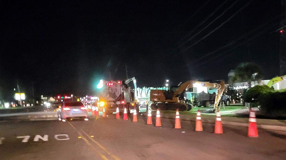 Lane closures and detours will take place this weekend on Mr. Joe White Avenue as Myrtle Beach work crews conduct road work. Work, shown here Wednesday, has been happening recently.