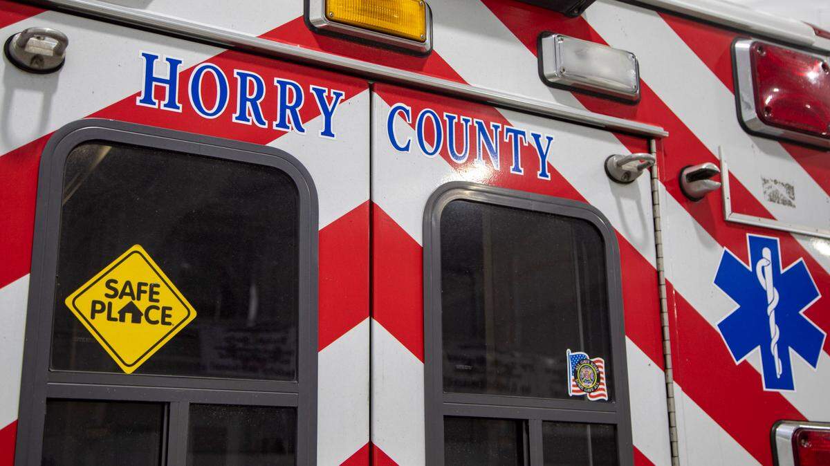 A Horry County EMS unit at Station 23 in the Conway area.