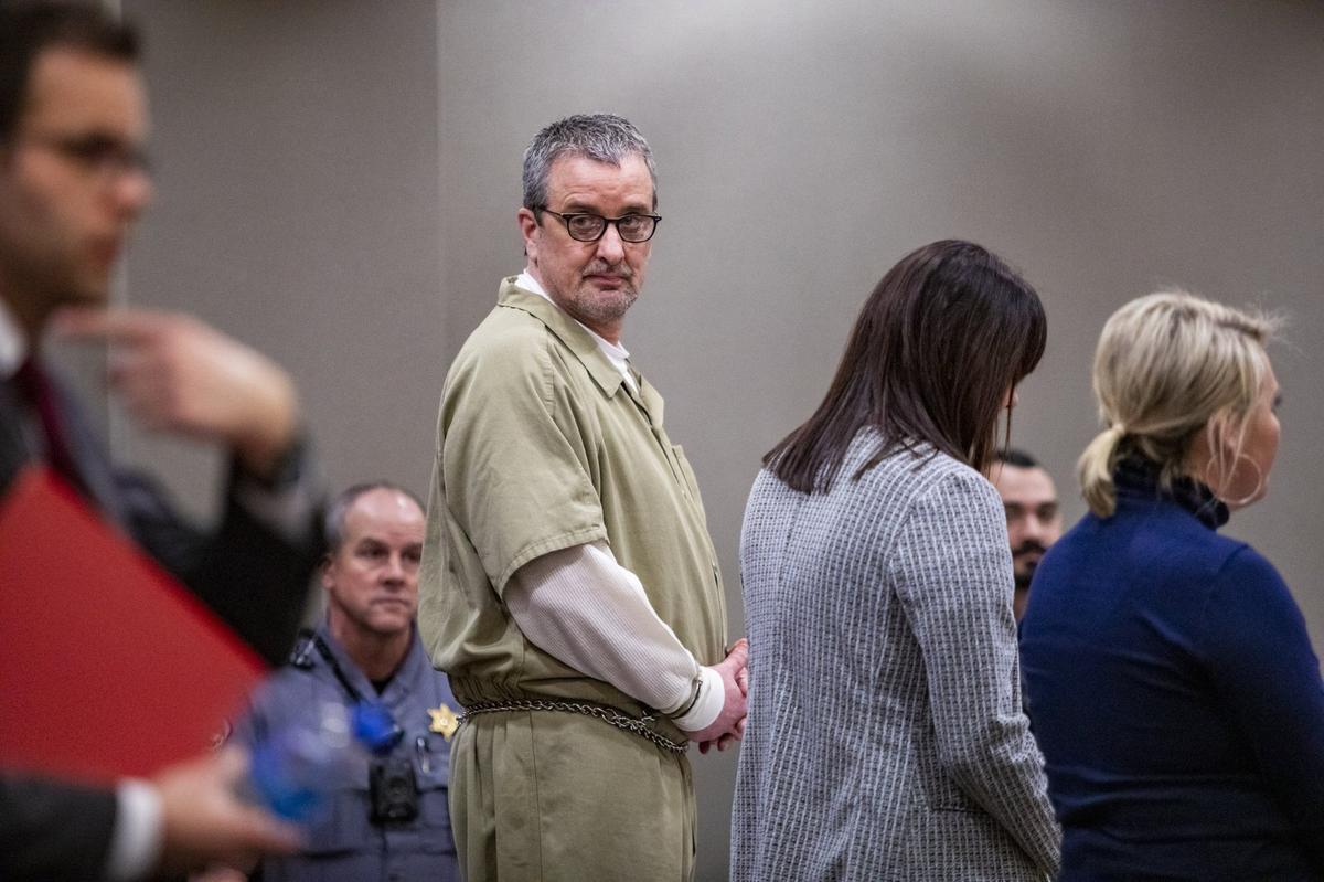 Gary Wayne Bennett looks back at the courtroom gallery ahead of a hearing at the Horry County Courthouse in Conway Friday morning. Bennett and Andrew Lindsey were each charged with murder for the May 2000 slaying of Eva Martin inside her Little River Road home. The two allegedly went to her home where her throat was cut twice with a butcher knife and she was positioned to make her death look like a sexual assault. Bennett has maintained his innocence and was granted the right to a new trial.