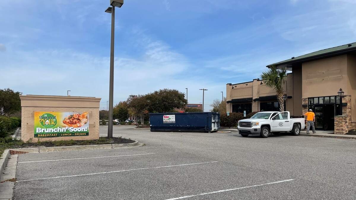 Contractors work on the inside of the former Sam Snead’s restaurant in Carolina Forest to make way for a new brunch concept eatery, The Toasted Yolk Cafe. Nov. 10, 2023