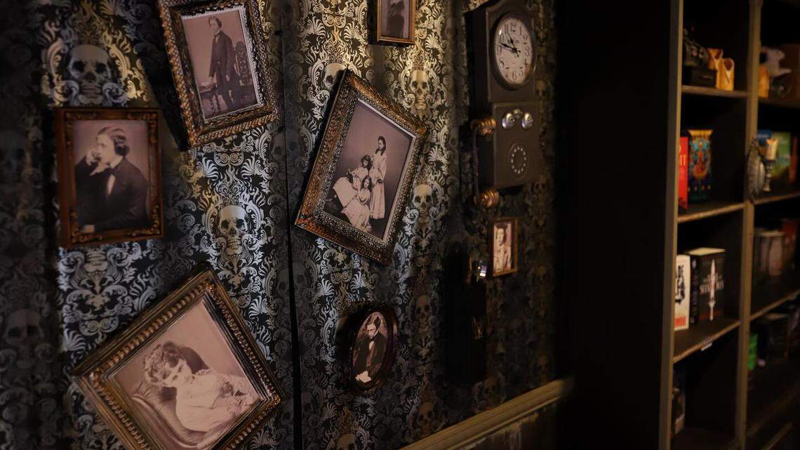 Myrtle Beach haunted bookshop opening with Edgar Allan Poe vibes, talking pics