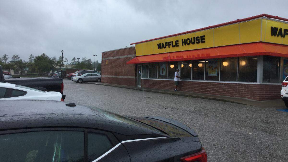 The Waffle House off S.C. 544 near the intersection of U.S. 17 in Myrtle Beach was serving lunch around 2 p.m. Friday and was expected to open each day throughout the storm.