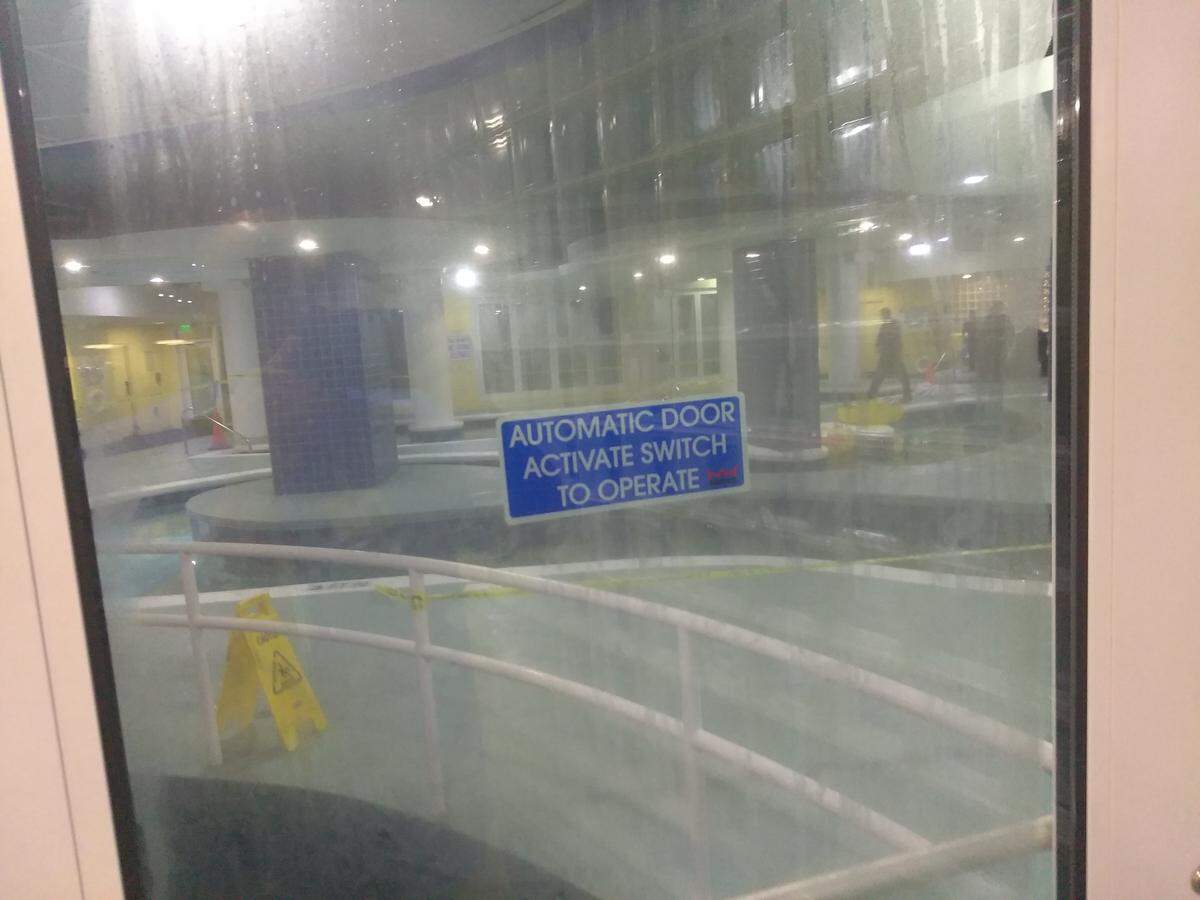 Crime scene tape was up around the indoor lazy river the night of the incident.