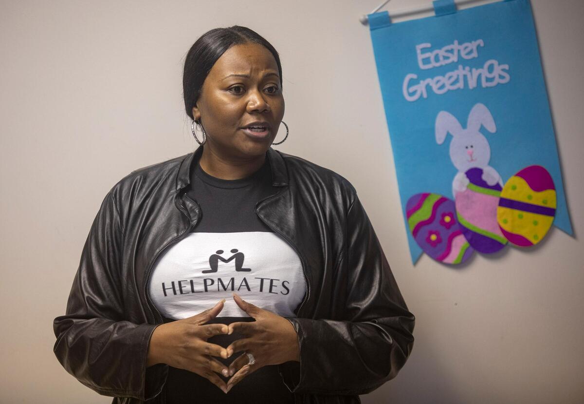 Ashonda Wilson discusses the Helpmates program Monday at the Popular Community Center. Helpmates is an acronym for “Helping Educate and Love Prisoners, Mothers and their Entire Support Systems.” The goal of Helpmates is to offer a safe place where stories, struggles and personal experiences can be shared and also to educate the community on matters regarding prison reform, voters rights and other useful resources.