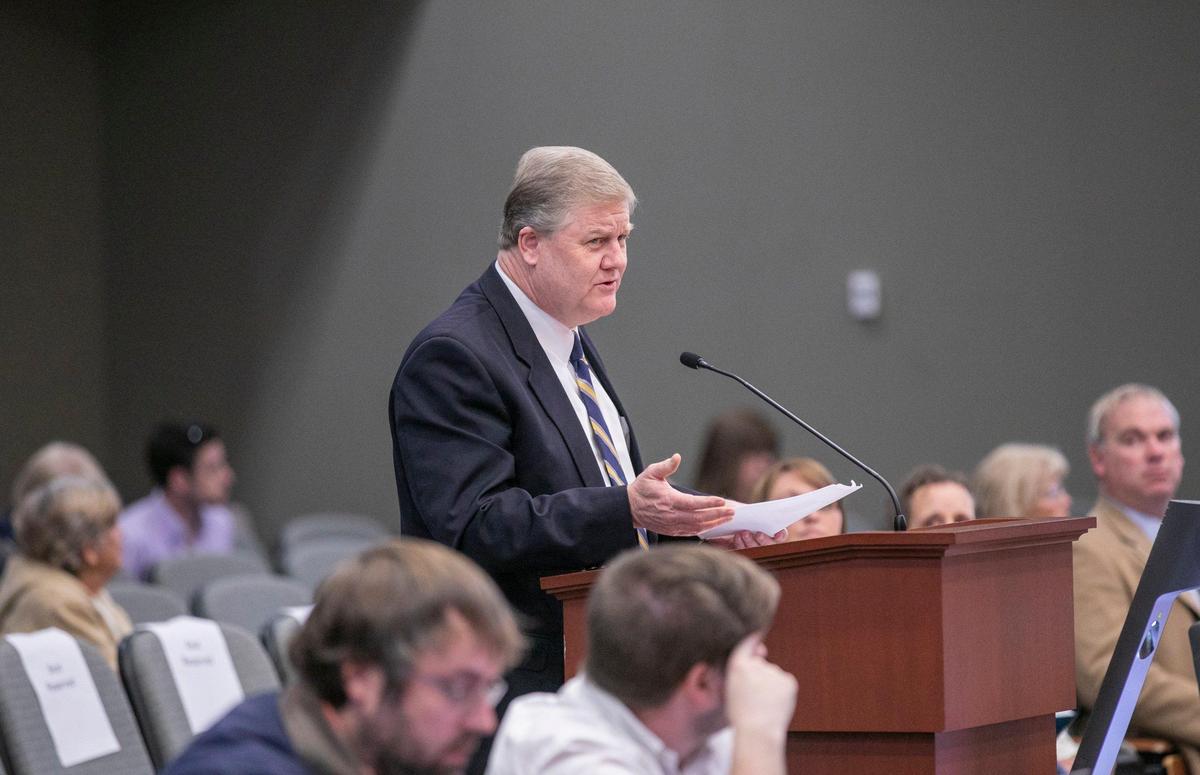 Steven Neeves, Planning Commission Chairman, gives and overview of the Imagine 2040 Comprehensive development plan during a workshop in Conway. Thursday, November 21, 2019.