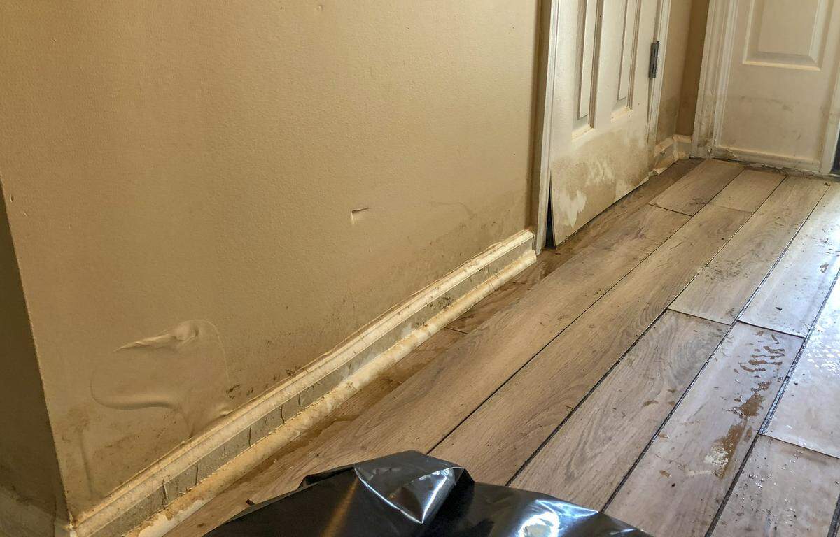 Floodwaters reached inside Bill Seeley’s home off S.C. Highway 905 in Longs destroying the flooring.