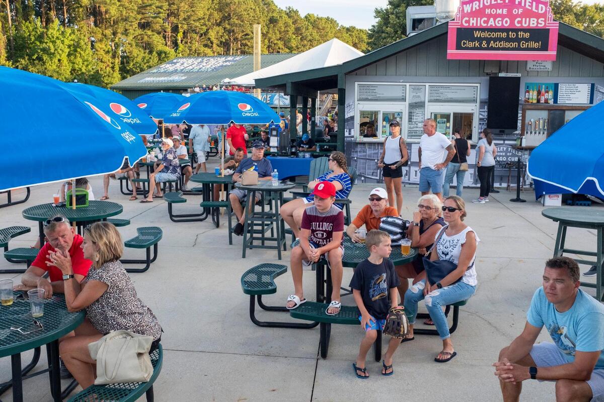 At Ticketreturn.com Field, The Myrtle Beach Pelicans attract fans by providing food and entertainment options beyond the baseball game. June 30, 2021.