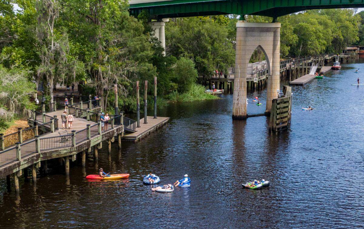 The Conway Riverwalk is a beloved spot to stroll through the Spanish moss-canopied trees and enjoy time by the water. TSN Aug. 3, 2024 File. 
