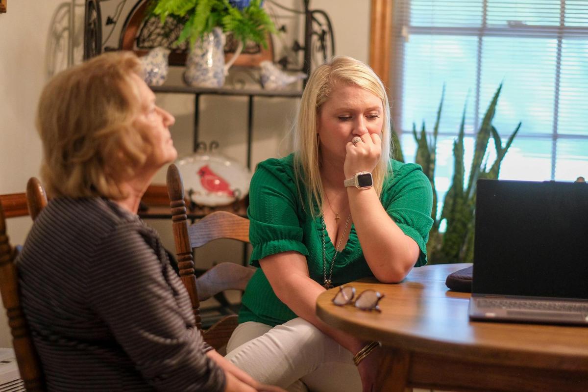 Deborah Spivey, mother of Scott Spivey and his sister Jennifer Foley, discuss audio recordings and text messages they received as part of a wrongful death lawsuit against his two shooters, Weldon Boyd and Kenneth “Bradley” Williams. Scott Spivey was killed in a road rage incident on Sept. 9, 2023 at Camp Swamp Road in Longs, SC. Neither Boyd or Williams were charged in the shooting. March 31, 2025.