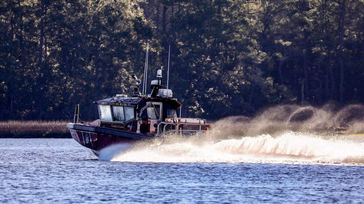 The search for missing boater, Tyler Doyle of Loris, continued today near Little River, S.C. with dozens of boats from area agencies and individuals looking for the missing duck hunter as family and friends waited at a nearby boat landing. January 27, 2023.