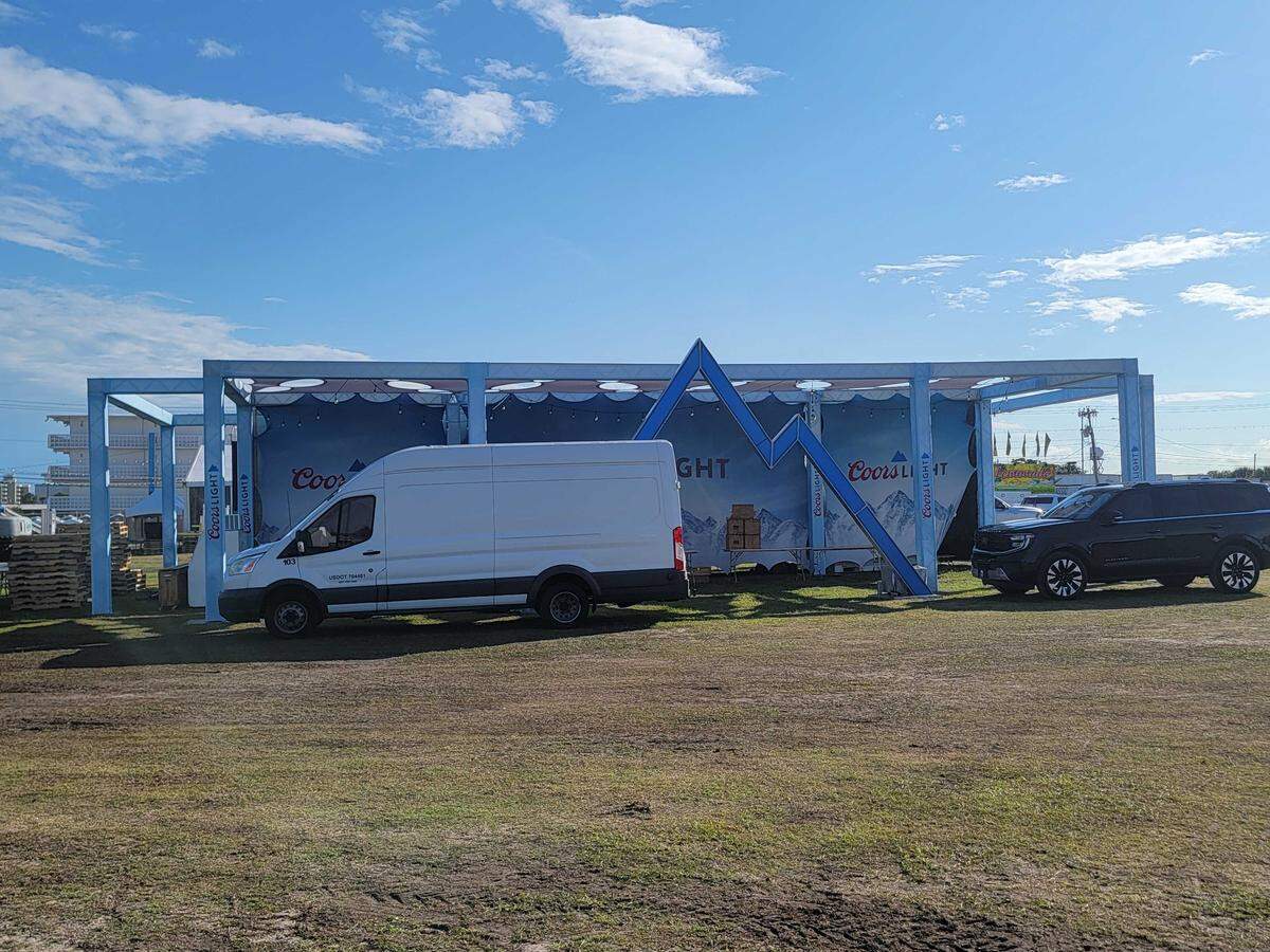 Crews worked to set up stages, vendors, bathrooms and more for the Carolina Country Music Fest on Monday, June 1, 2026.
