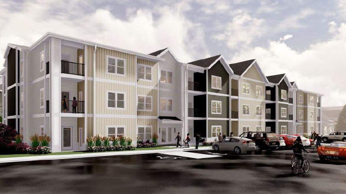 A rendering of the Edison at Farrow Commons, a new apartment complex in the Market Commons area of Myrtle Beach that will include 228 rental units.