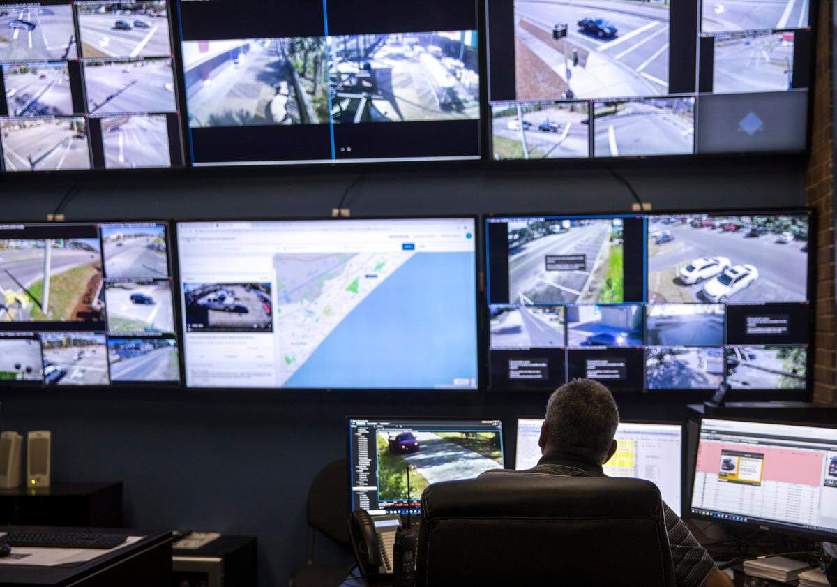 The Myrtle Beach Police Department monitors over 800 cameras from around the city in the Real Time Crime Center.