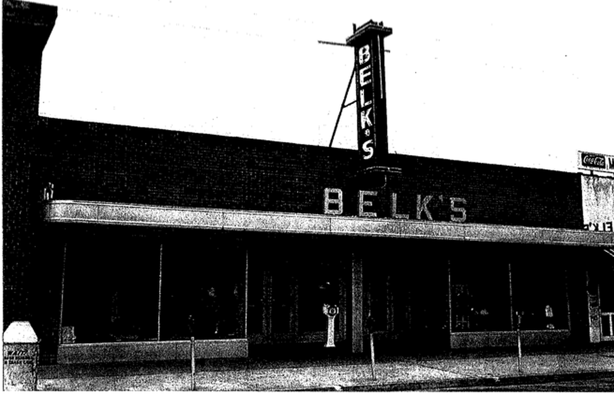 A historic photo of the former Belk’s Department Store in downtown Myrtle Beach.