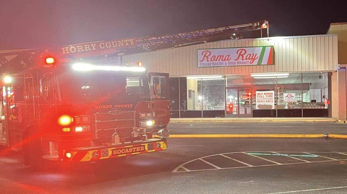 Horry County Fire Rescue responded to a fire at Roma Ray Italian Market and Bakery in Surfside Beach Friday, July 5, 2024.